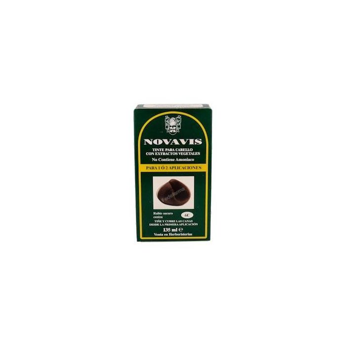 Novavis 6C Tinte Rubio Oscuro Ceniza para Cabello con Extractos Vegetales sin Amoníaco 135ml