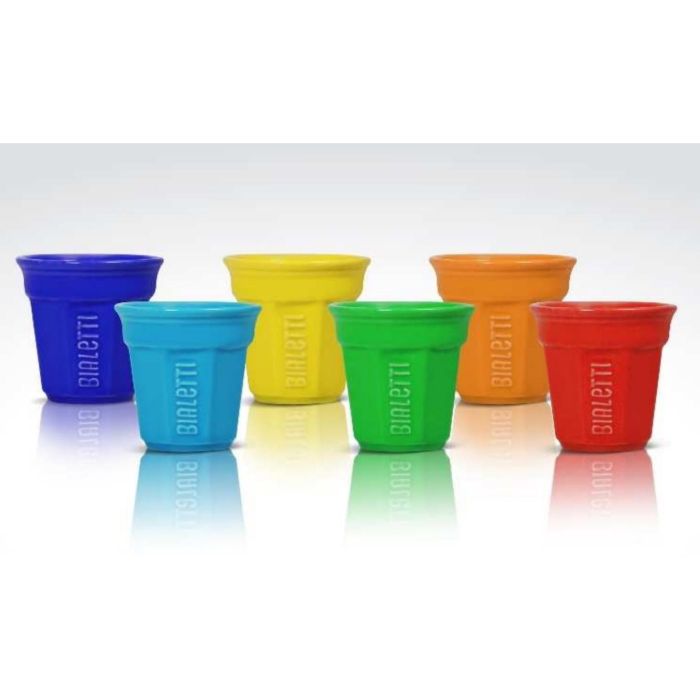 Bialetti Set de 6 Tazas de Café Espresso Multicolor BICCHIERINO