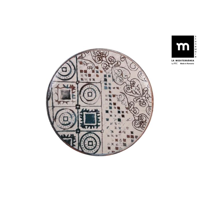 La Mediterranea Plato Postre 20 cm Grecia Monaco Bril (12 Unidades)