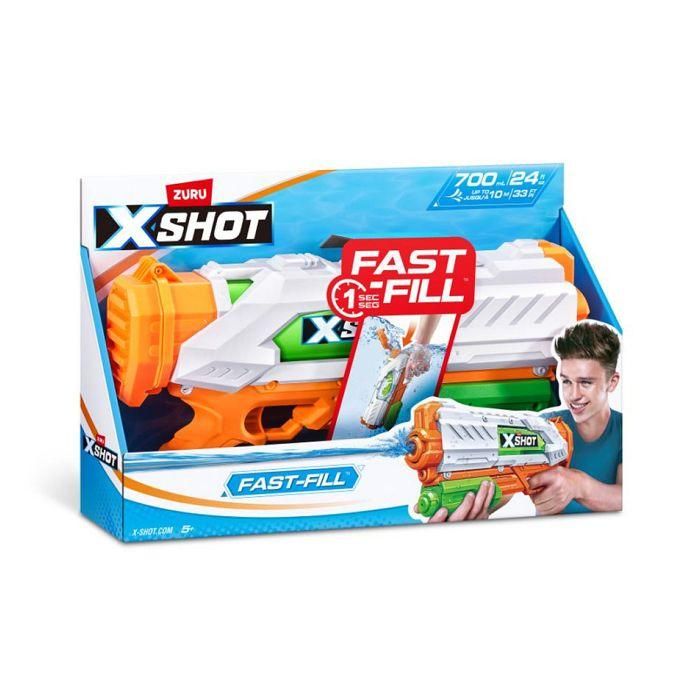 ZURU AUC1722591275747 Pistola de Agua X-SHOT Medium Fast-Fill Llenado en 1 Segundo 700ml Alcance 9m