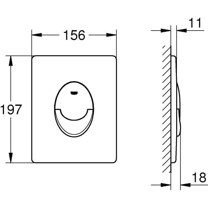 Grohe Placa de Accionamiento de Descarga 4 Grohe Placa de Accionamiento de Descarga 4