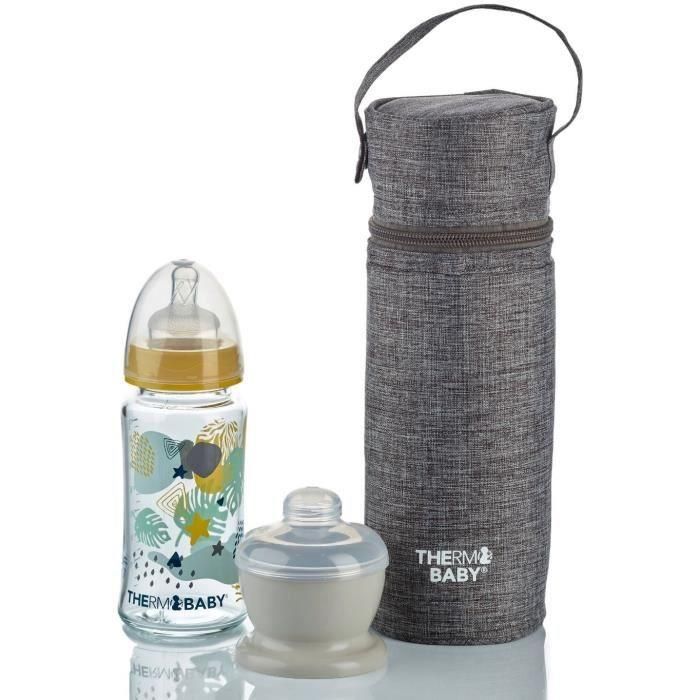 Porta biberones THERMOBABY - aislado - gris jaspeado 1 Porta biberones THERMOBABY - aislado - gris jaspeado 1