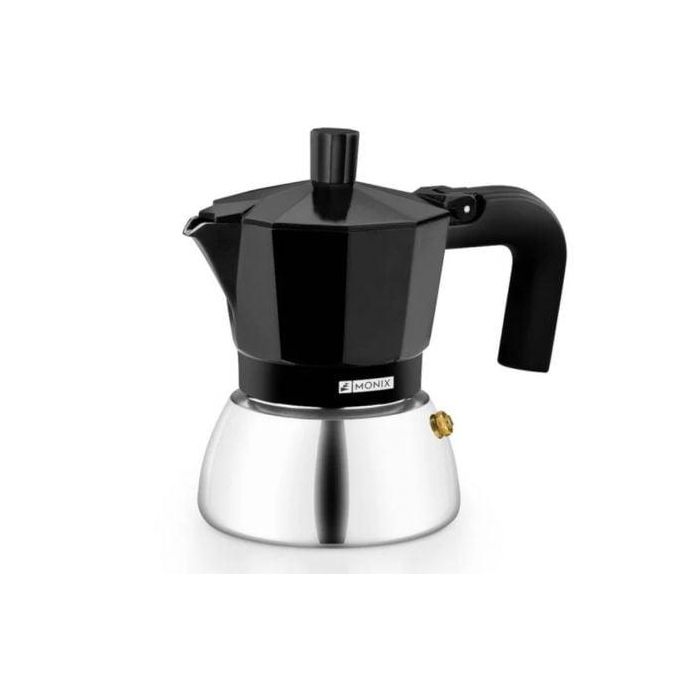 Monix M863009 Cafetera Italiana Induction Inox 9 Tazas Negra Apta Inducción Acero Inoxidable y Aluminio Monix M863009 Cafetera Italiana Induction Inox 9 Tazas Negra Apta Inducción Acero Inoxidable y Aluminio