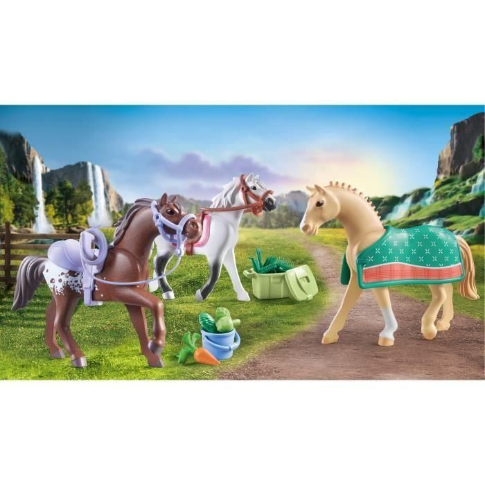 PLAYMOBIL 71356 3 caballos Morgan, Cuarto de Milla y Shagya - Caballos de la Cascada - A partir de 5 años 1 PLAYMOBIL 71356 3 caballos Morgan, Cuarto de Milla y Shagya - Caballos de la Cascada - A partir de 5 años 1