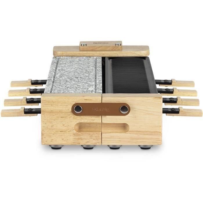 Raclette 3 en 1 WOD360 HKoeNIG: raclette + piedra para cocinar + grill - 8 personas - Superficie de cocción 41,5 x 21,2 cm - 1400W 3 Raclette 3 en 1 WOD360 HKoeNIG: raclette + piedra para cocinar + grill - 8 personas - Superficie de cocción 41,5 x 21,2 cm - 1400W 3