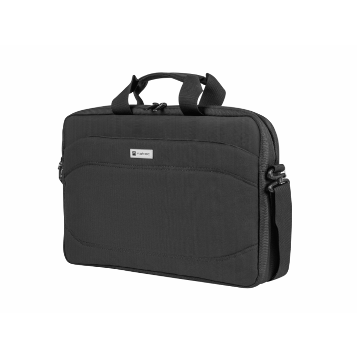 NATEC Nanger Maletín para portátil de hasta 14.1" (35.8 cm) Negro, con asa de transporte y bandolera, 1 compartimento NATEC Nanger Maletín para portátil de hasta 14.1" (35.8 cm) Negro, con asa de transporte y bandolera, 1 compartimento