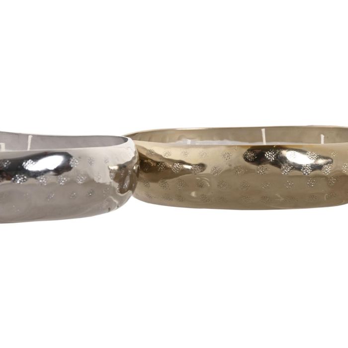 Vela Moderno DKD Home Decor Dorado Plateado 19 x 4.5 x 19 cm (2 Unidades) 1 Vela Moderno DKD Home Decor Dorado Plateado 19 x 4.5 x 19 cm (2 Unidades) 1