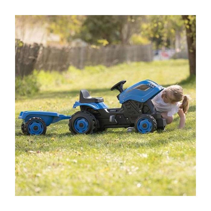 Smoby Tractor a pedales Farmer XL con remolque azul 142x44x54 cm 8 Smoby Tractor a pedales Farmer XL con remolque azul 142x44x54 cm 8