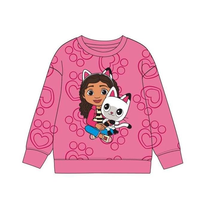 Cerdá Sudadera Cotton Brushed Gabby's Dollhouse Niña 4 Años Dark Pink