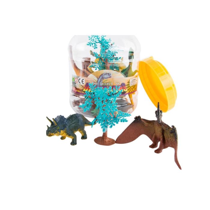 DKD Home Decor Juguete Dinosaurio Multicolor Set de 20 (2 Unidades) 10 x 5 x 5 cm 2