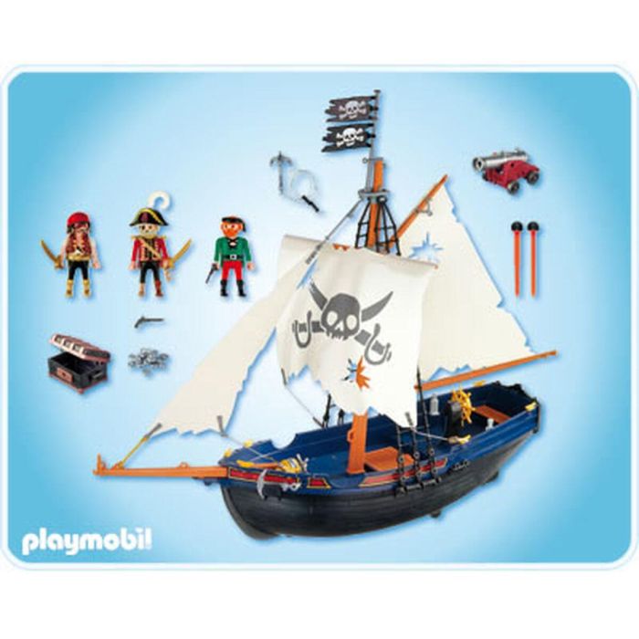 Playmobil 5810 Barco de Remos Pirata con Cañón Disparador de Proyectiles y Bote Flotante 1 Playmobil 5810 Barco de Remos Pirata con Cañón Disparador de Proyectiles y Bote Flotante 1