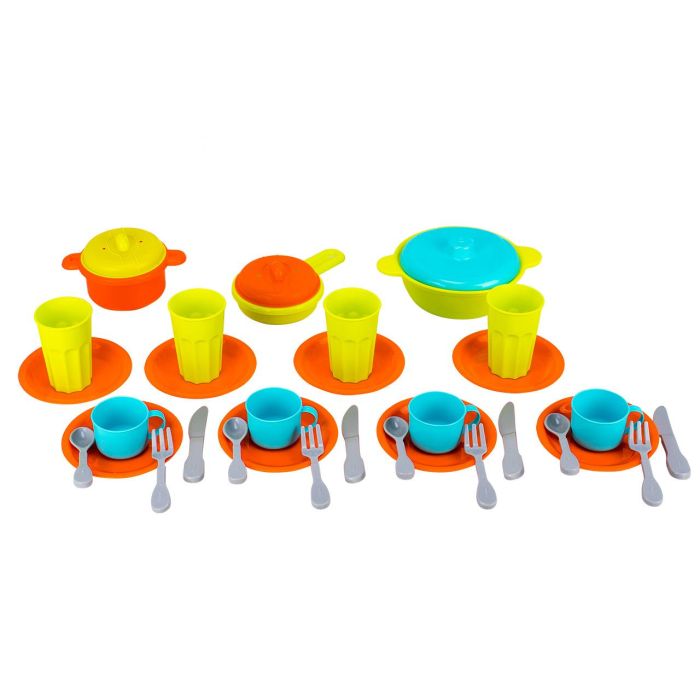 Tachan Escurridor Grande 35 Piezas Juego de Vajilla de Imitación para Niños +3 Años 2