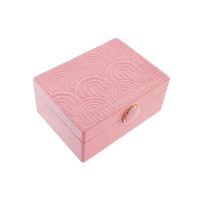 DKD Home Decor Joyero Glam Rosa 13 x 8.5 x 17 cm 2