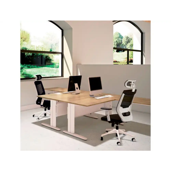 Rocada Silla de Oficina con Brazos Regulables, Respaldo Malla y Tapizado Ignífugo, Color Negro 6