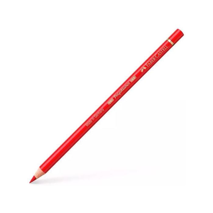 Faber Castell Lápices de Colores Polychromos Rojo Escarlata Claro (6 Unidades) Pigmentos alta calidad, resistente agua, mina 3.8mm (6 Unidades)