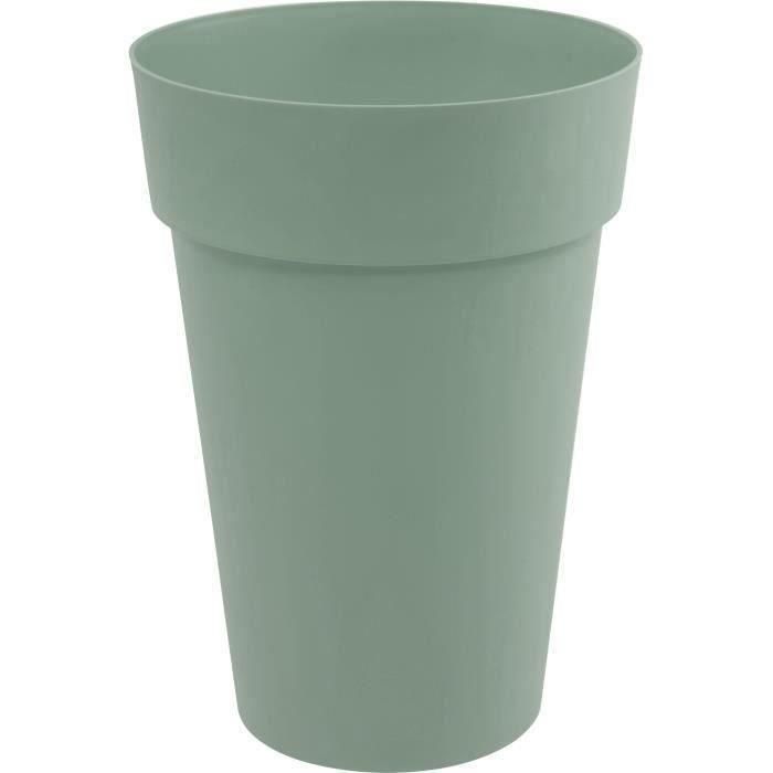 EDA PLASTIQUE - Florero alto Tuscany - 67L - Ø 46 x 65 cm - Verde laurel