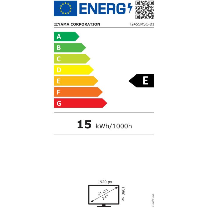 iiyama ProLite T2455MSC-B1 Monitor Táctil FHD IPS 24" 1920x1080 5ms HDMI DP USB Negro 15
