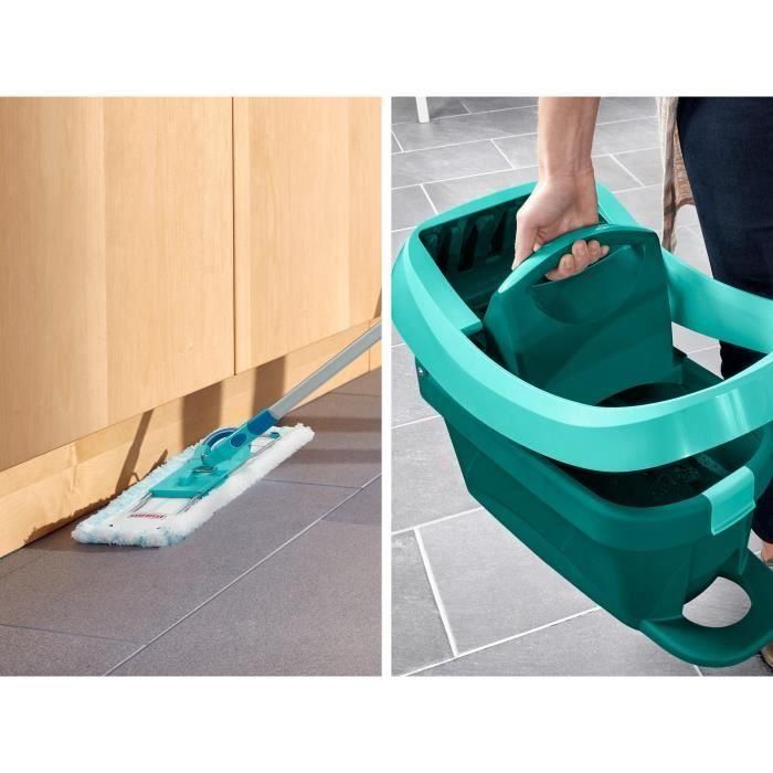 Leifheit PROFI: Conjunto de Limpieza con Cubo de Ruedas y Mopa Micro Duo de 42 cm 4 Leifheit PROFI: Conjunto de Limpieza con Cubo de Ruedas y Mopa Micro Duo de 42 cm 4
