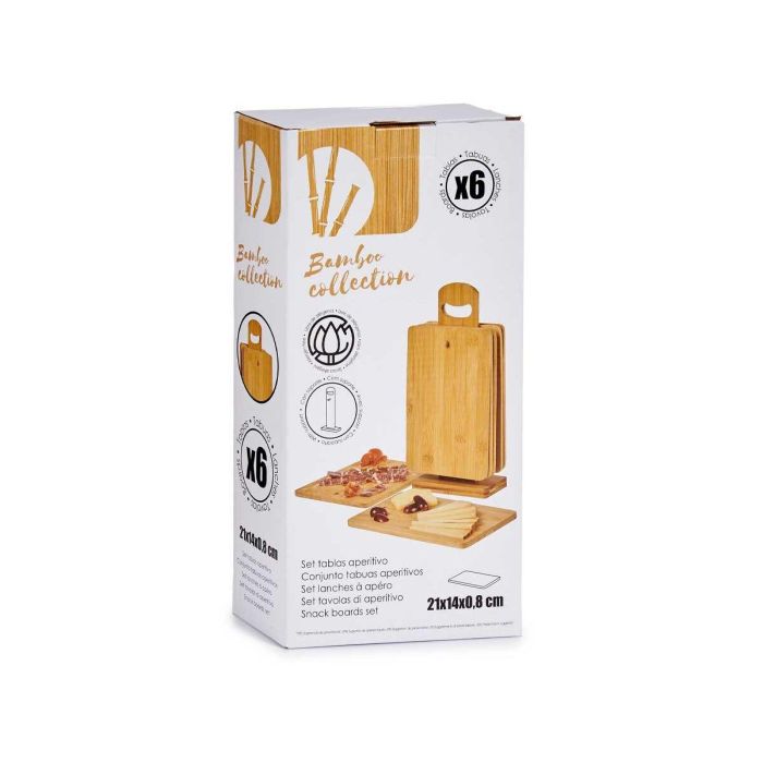 Juego de tablas de cortar Vintage Coconut JWKW-4411 JWKW-4411 Marrón 6,5 x 31 x 14 cm 14 x 31 x 6,5 cm Tabla de cortar Con sopor 2