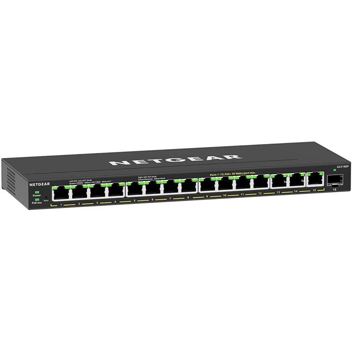 NETGEAR GS316EP-100PES Switch PoE+ Gestionado Gigabit Ethernet 16 Puertos