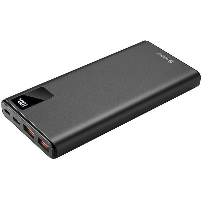 Sandberg Powerbank Batería Externa de Alta Velocidad 10000 mAh USB-C PD 20W y USB-A para Carga Óptima de Dispositivos Móviles