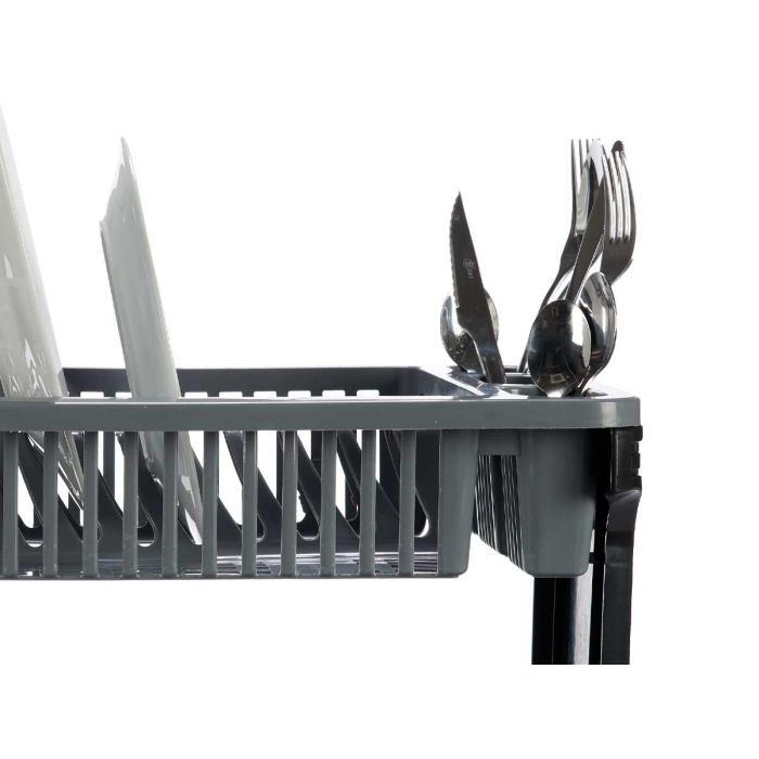 Escurreplatos Kinvara 2 pisos plástico rattan gris, 44.5x30.3x8.7 cm (10 Unidades) 3