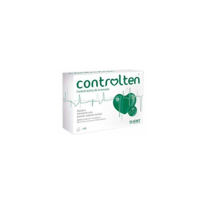 ELADIET Controlten 60 Comprimidos - Olivo, Cacao y Espino Blanco para Presión Arterial Normal