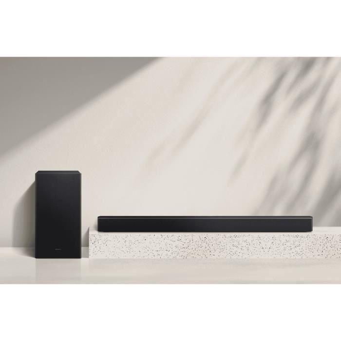 Barra de sonido SAMSUNG HW-B460F/XE de 2.1 canales - Subwoofer inalámbrico de 6.5'' - Adaptive Sound Lite 1