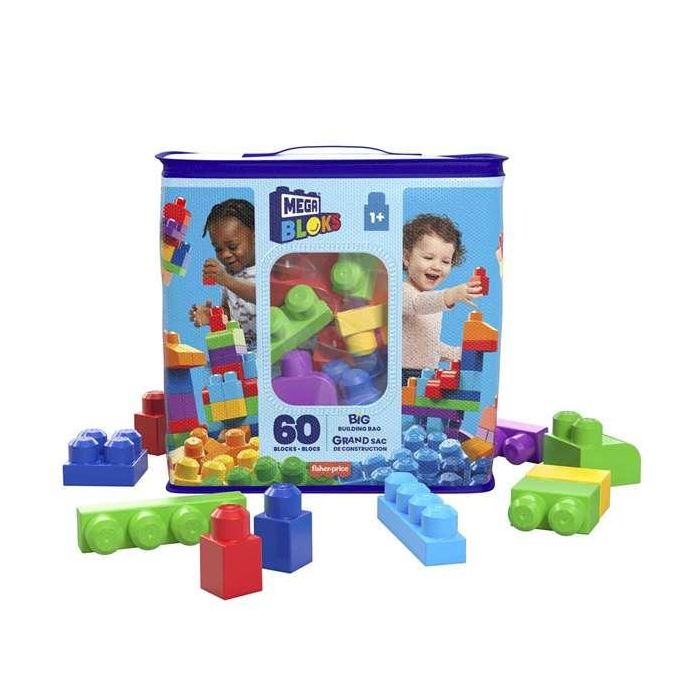 Mattel Bolsa Construccion Mega Bloks 60 Piezas Azul para Niños 6 Mattel Bolsa Construccion Mega Bloks 60 Piezas Azul para Niños 6