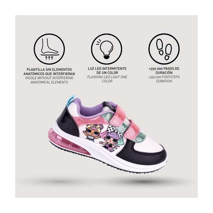 Zapatillas Deportivas con LED LOL Surprise! Velcro Negro 32 3