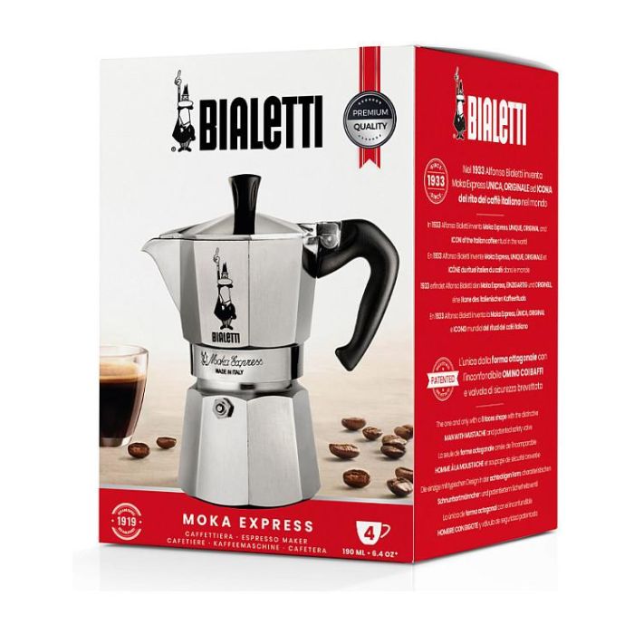 Bialetti Moka Express Cafetera Italiana de Aluminio para 4 Tazas 5