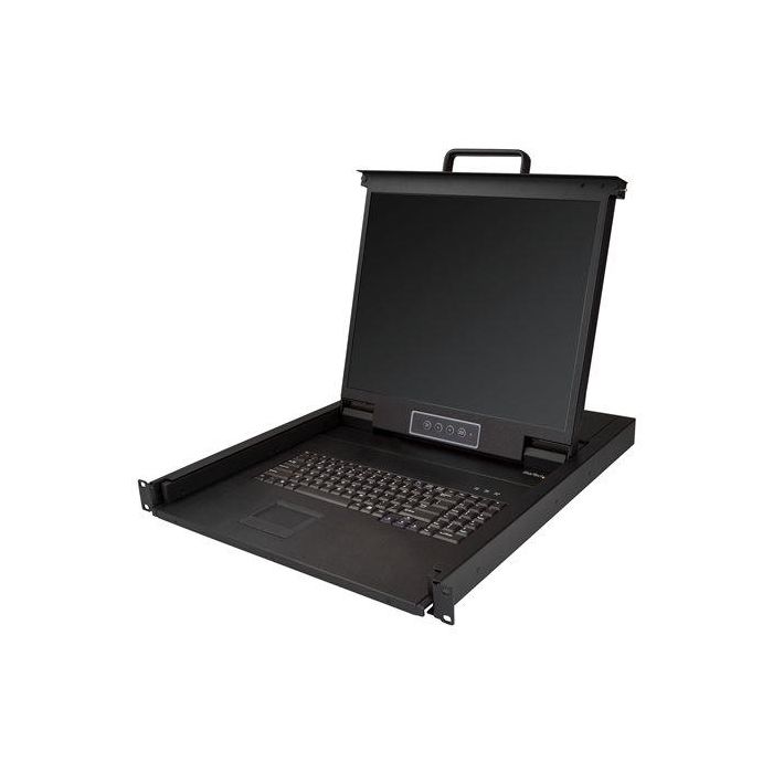 StarTech.com Consola KVM Montaje en Rack 1U con Pantalla LCD de 19" 1280x1024, Teclado y Touchpad Integrados, USB/VGA 1