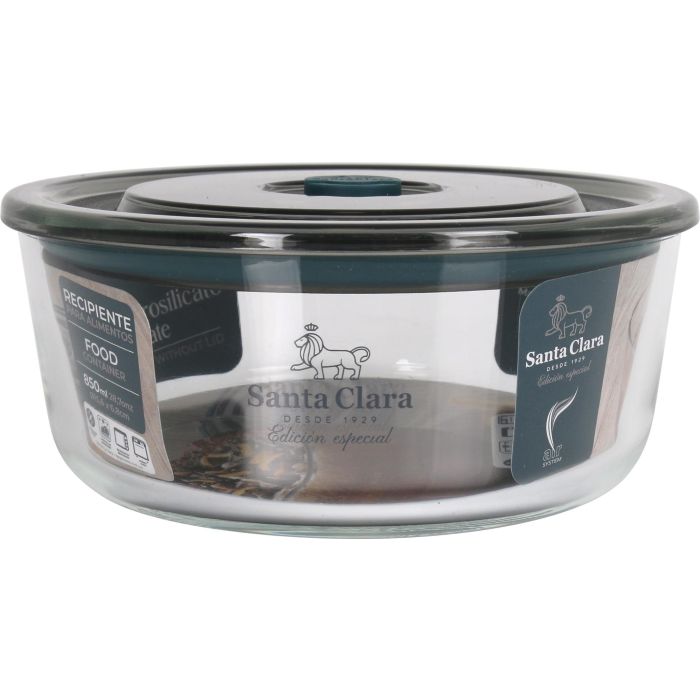 Inde Fuente Redonda con Tapa Hermética y Válvula, 850 ml Santa Cl, 15.6 x 6.8 x 15.6 cm (4 Unidades) 1