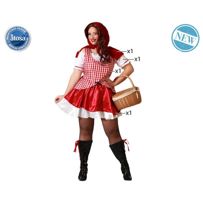 Disfraz Caperucita Roja Con Capucha Mujer Adulto XL
