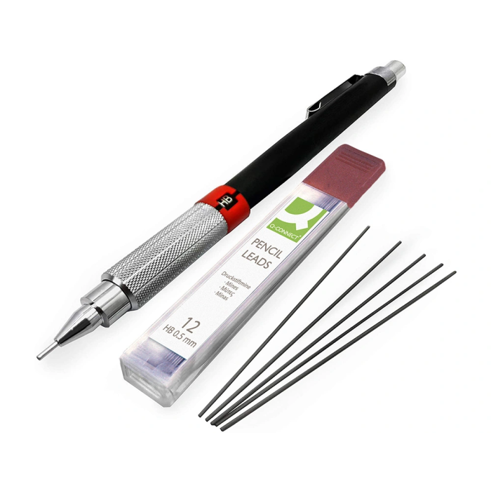Q-connect Minas Grafito 0,5 mm HB Estuche de 12 Minas Longitud 60 mm 1
