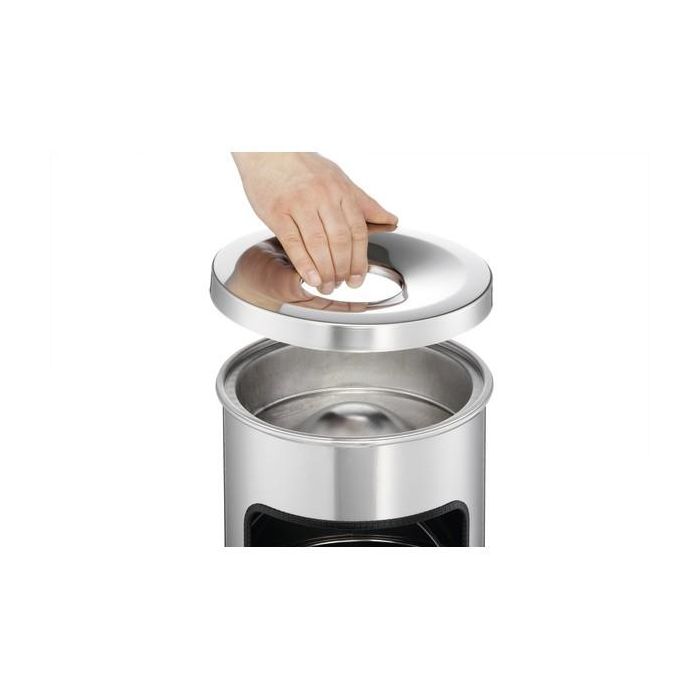 DURABLE Papierkorb Safe mit Ascher rund silber 3 DURABLE Papierkorb Safe mit Ascher rund silber 3