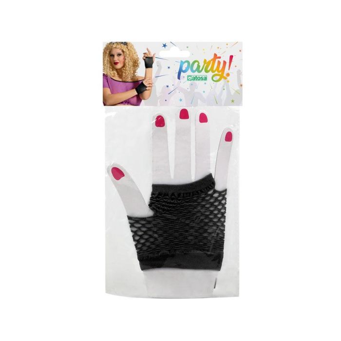 Guantes Rejilla Negro Mujer Adulto 1