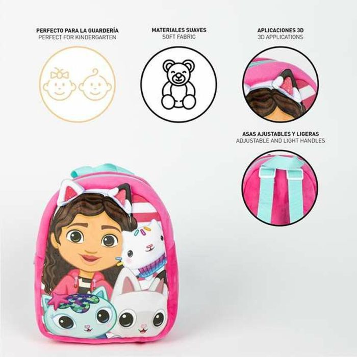 Mochila guarderia de peluche casa de gabby 18.0 x 22.0 x 8.0 cm 2 Mochila guarderia de peluche casa de gabby 18.0 x 22.0 x 8.0 cm 2
