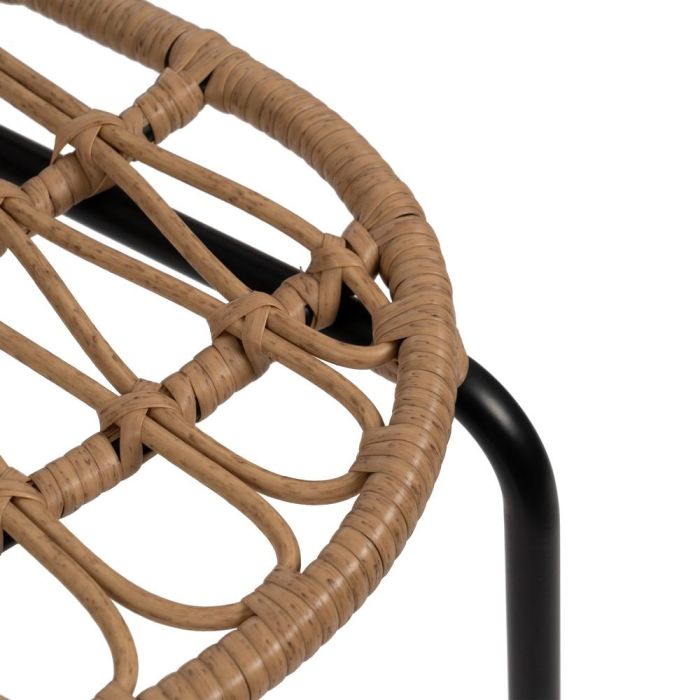 Silla Natural-Negro Pe-Acero Salón 51 X 58 X 87 cm