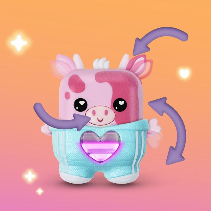 Hasbro Nano-mals Mootilda la Vaca Rosa, Compañero Electrónico con Más de 70 Reacciones, para Niños, Edades 5+ 7