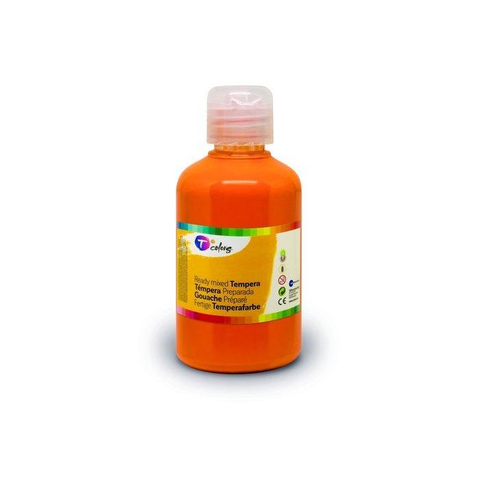 Tempera Tcolors Liquida 500 Ml (Botella) Naranja