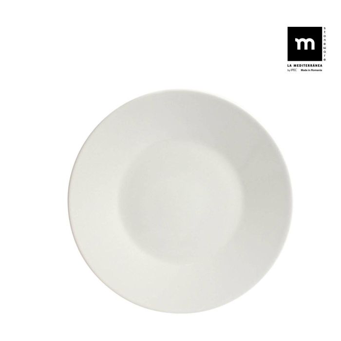La Mediterranea Plato Llano 25 cm "Maitre" Ivory Brillo (6 Unidades)