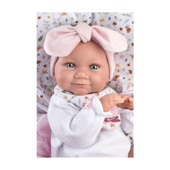 Muñeca tina recien nacida con saquito rosa sin 40cm cuerpo vinilo 2 Muñeca tina recien nacida con saquito rosa sin 40cm cuerpo vinilo 2