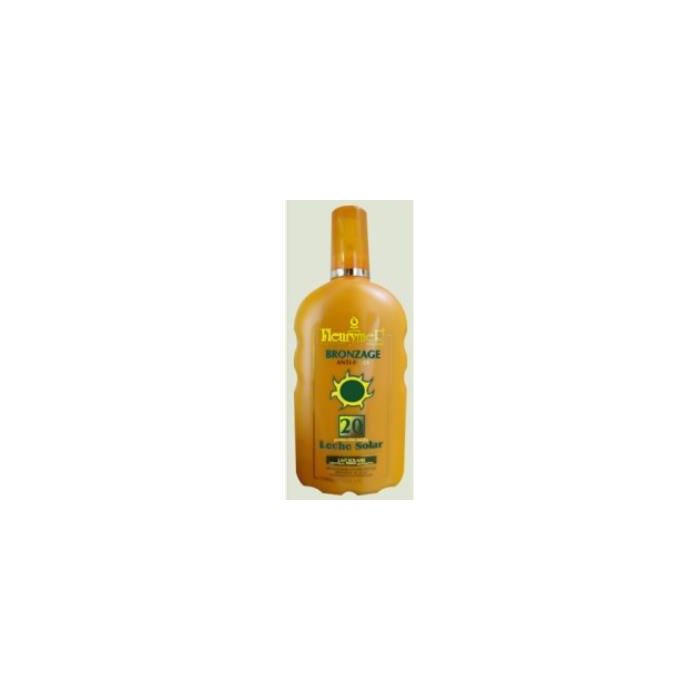FLEURYMER Leche Solar SPF-20 250ml Protección Alta, Hidratante para Piel Saludable y Bronceada