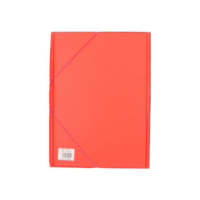 Liderpapel Carpeta Gomas Tres Solapas Plástico Folio Color Rojo 2