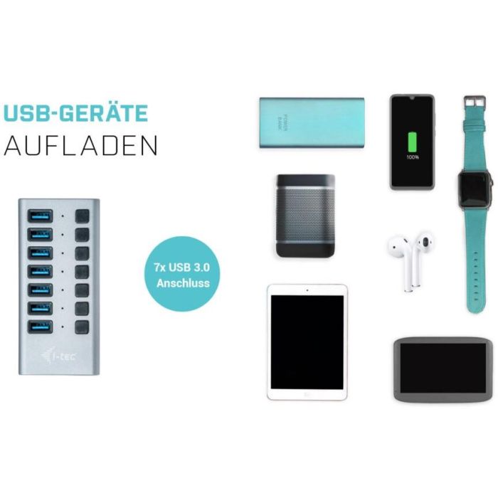 Hub USB i-Tec U3CHARGEHUB7 4 Hub USB i-Tec U3CHARGEHUB7 4