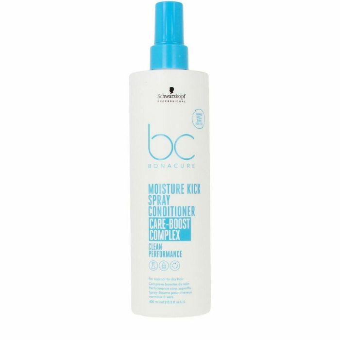 Schwarzkopf BC MOISTURE KICK Acondicionador Spray Sin Aclarado, Hidratante para Cabello Seco, Rizado, Quebradizo, Vegano, 400 ml