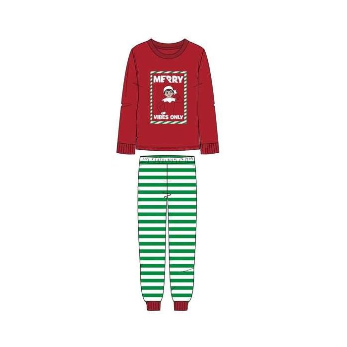 Cerdá Pijama Largo Single Jersey Navideño The Elf Rojo 10 años