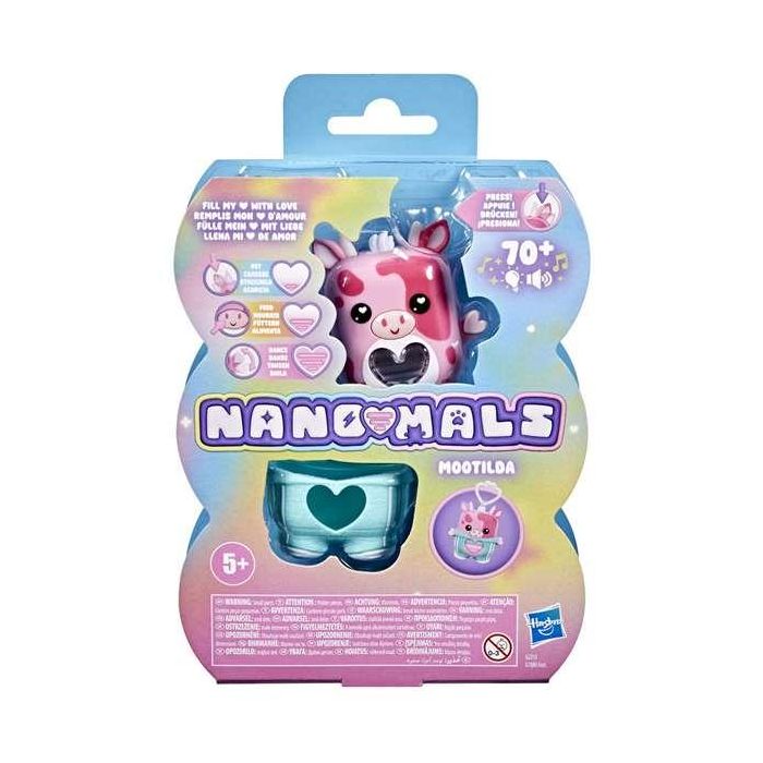 Hasbro Mascota Electrónica Interactiva Nano Mals. con 70 Sonidos y Canciones, 7 cm 12 Hasbro Mascota Electrónica Interactiva Nano Mals. con 70 Sonidos y Canciones, 7 cm 12