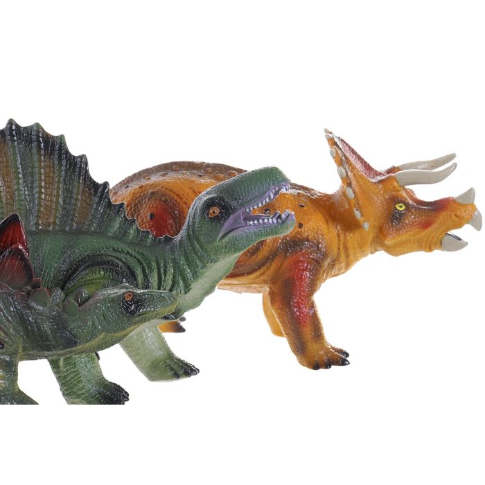DKD Home Decor Juguete Dinosaurio Blando Multicolor PVC 12.5 x 36 x 27 cm (6 Unidades) 2